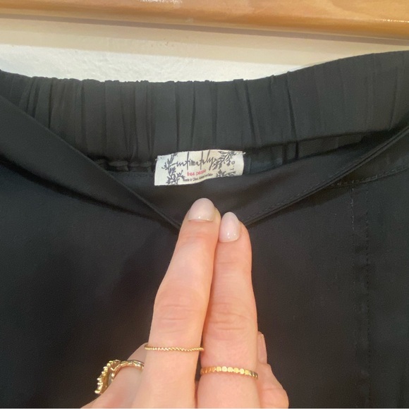 Intimately Free People Black Asymmetrical Skirt with Lace Hem - Picture 5 of 6